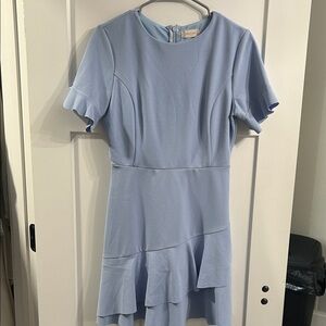 Altar'd State Sky Blue Flounce Mini Dress